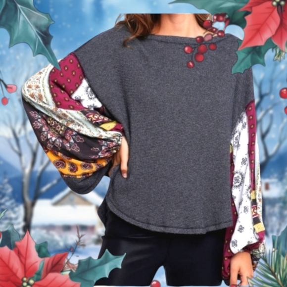 Free people  we the free oversized hippie style waffle shirt. Fits up medium - Picture 2 of 15